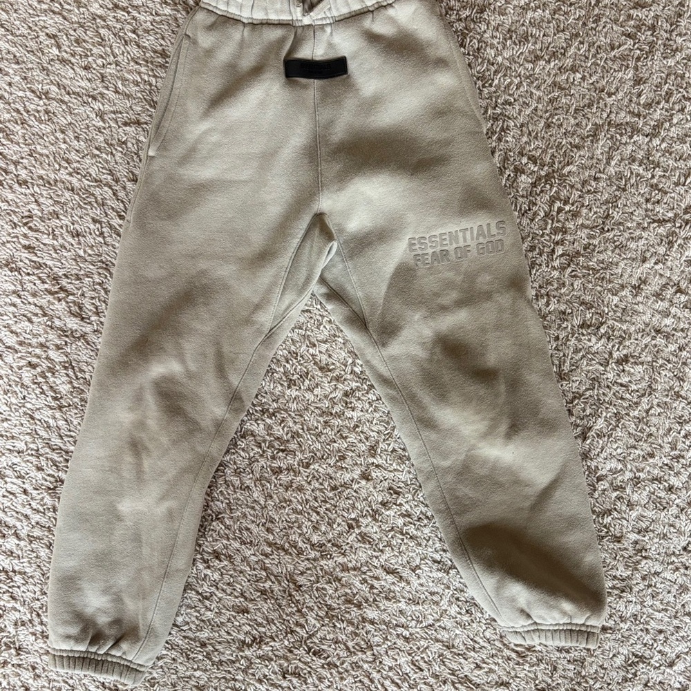 Essentials Fear of Gos Kids Beige Joggers
